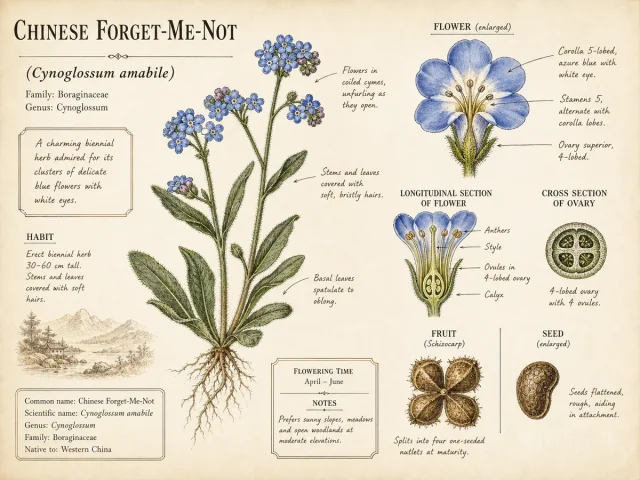 Chinese Forget-Me-Not (Cynoglossum amabile)