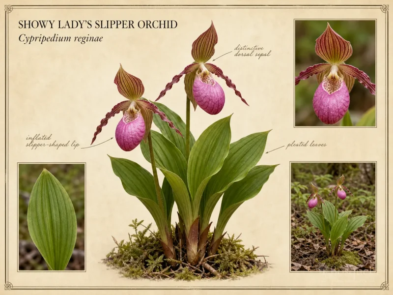 Showy Lady's Slipper Orchid