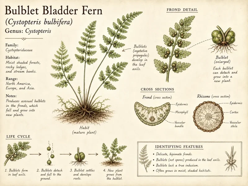 Bulblet Bladder Fern (Cystopteris bulbifera)