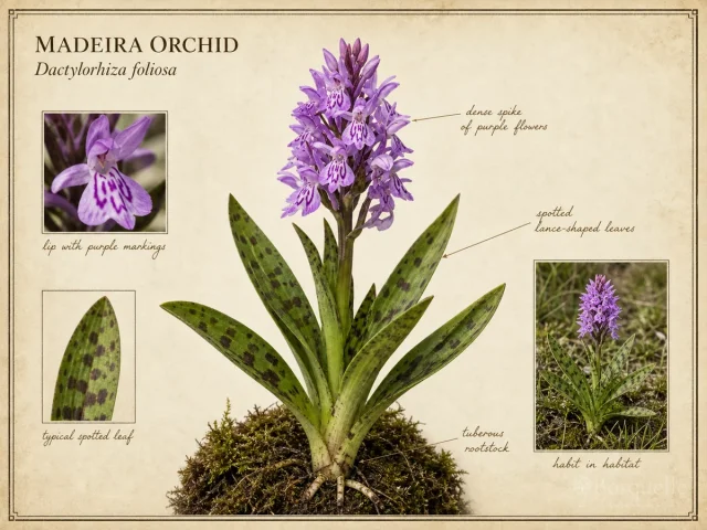 Madeira Orchid (Dactylorhiza foliosa)