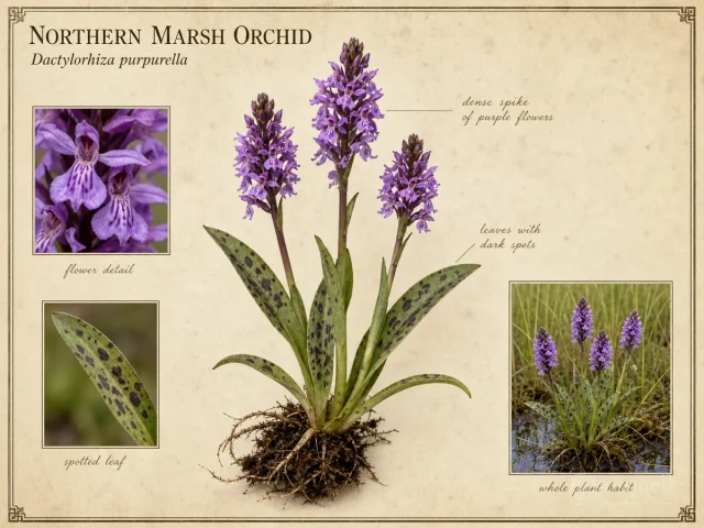 Northern Marsh Orchid (Dactylorhiza purpurella)