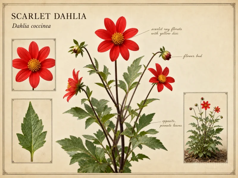 Scarlet Dahlia (Dahlia coccinea)