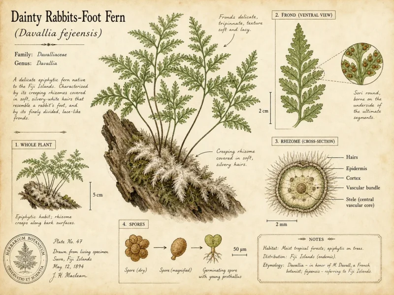 Dainty Rabbits-Foot Fern (Davallia fejeensis)
