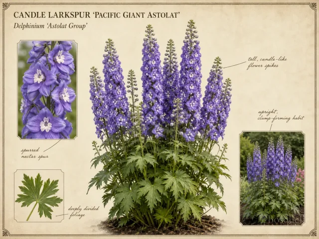 Candle Larkspur 'Pacific Giant Astolat'