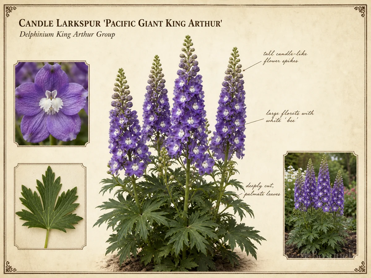 Candle Larkspur 'Pacific Giant King Arthur'