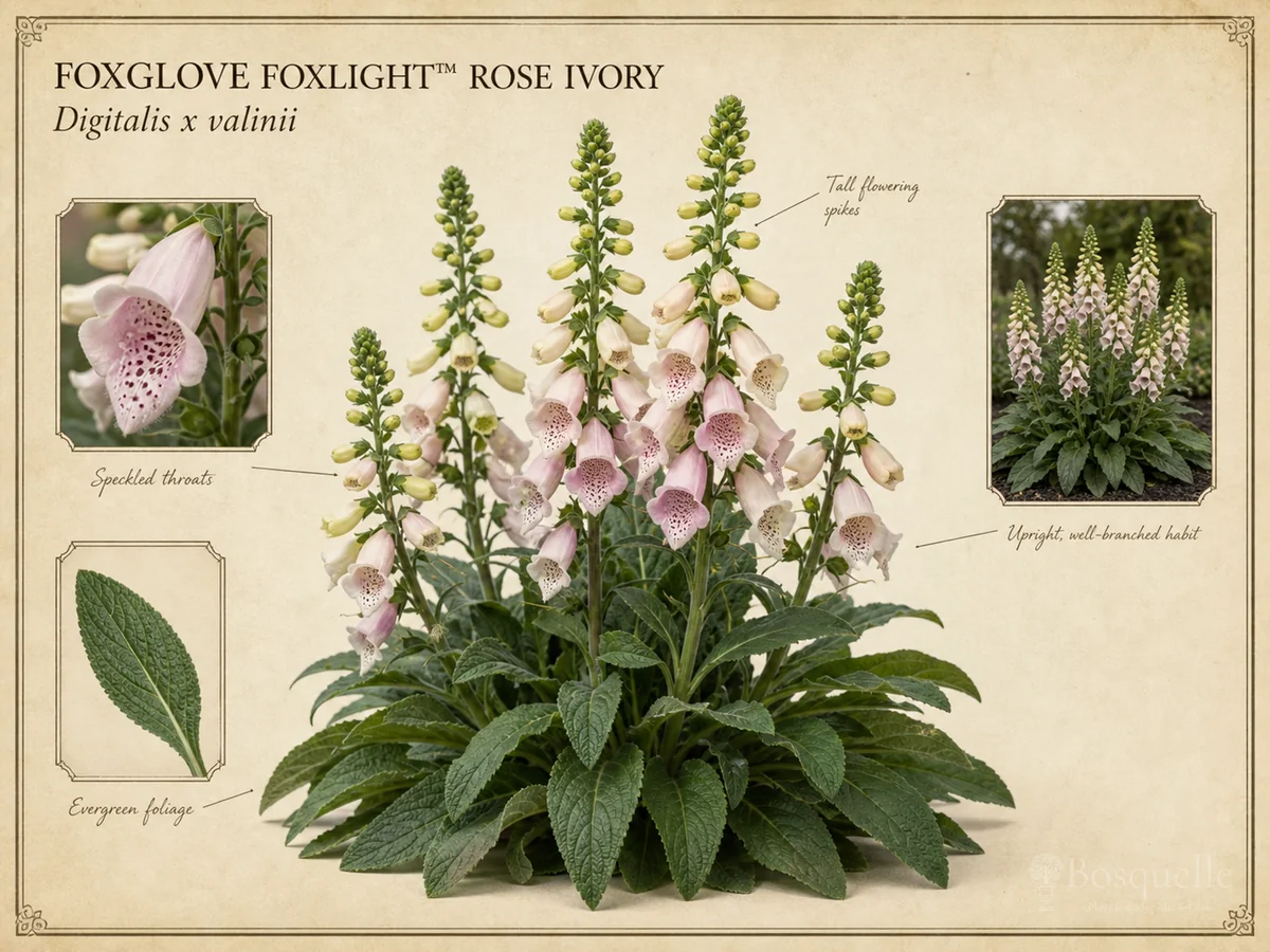 Foxglove Foxlight™ Rose Ivory (Digitalis x valinii Foxlight™ Rose Ivory)
