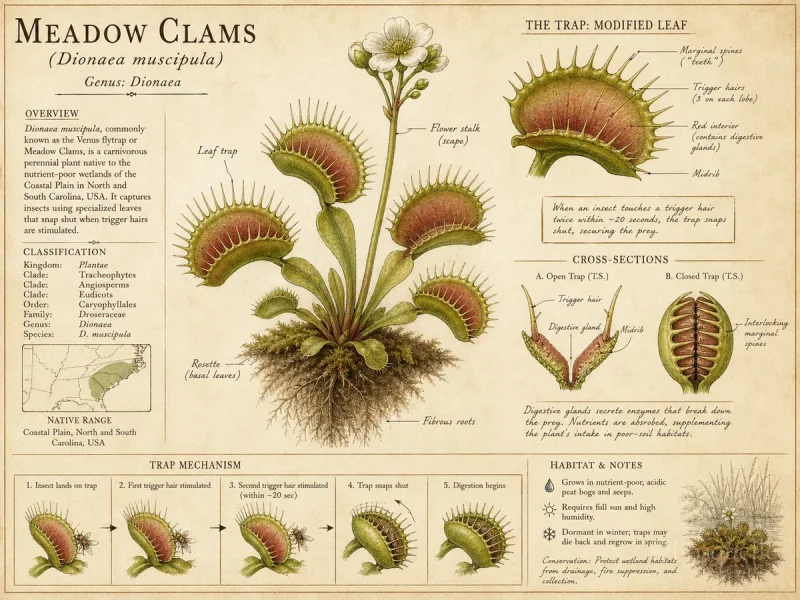Meadow Clams (Dionaea muscipula)