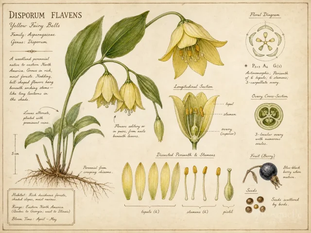 Yellow Fairy Bells (Disporum flavens)