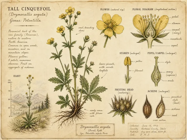 Tall Cinquefoil (Drymocallis arguta)
