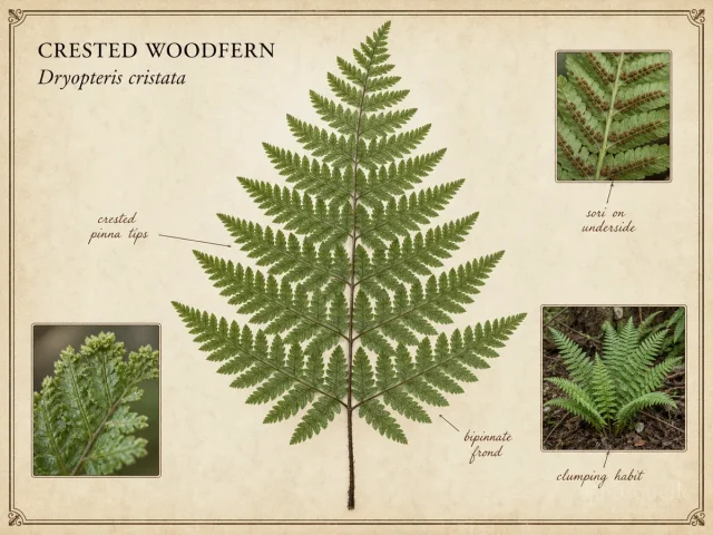 Crested Woodfern (Dryopteris cristata)