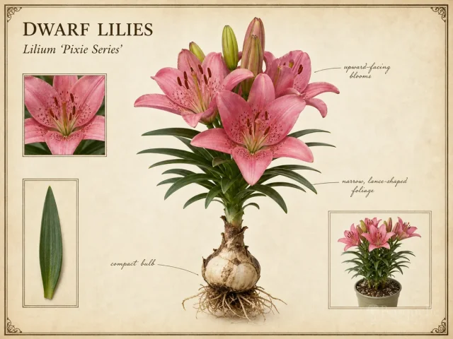 Dwarf Lilies (Dwarf Asiatic Hybrid Lilies – Pixie Series)