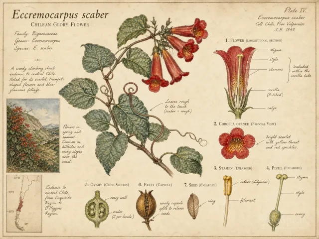 Chilean Glory Flower (Eccremocarpus scaber)