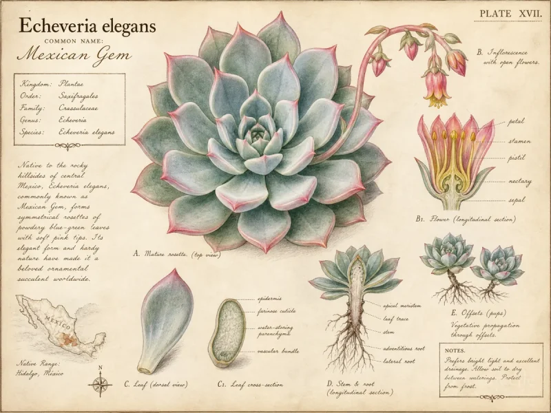 Mexican Gem (Echeveria elegans)