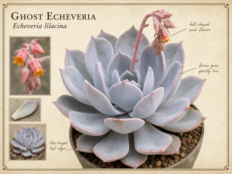 Ghost Echeveria (Echeveria lilacina)