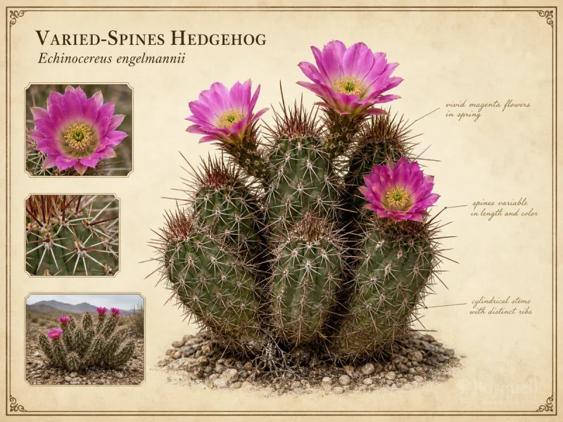 Varied-spines Hedgehog (Echinocereus engelmannii)