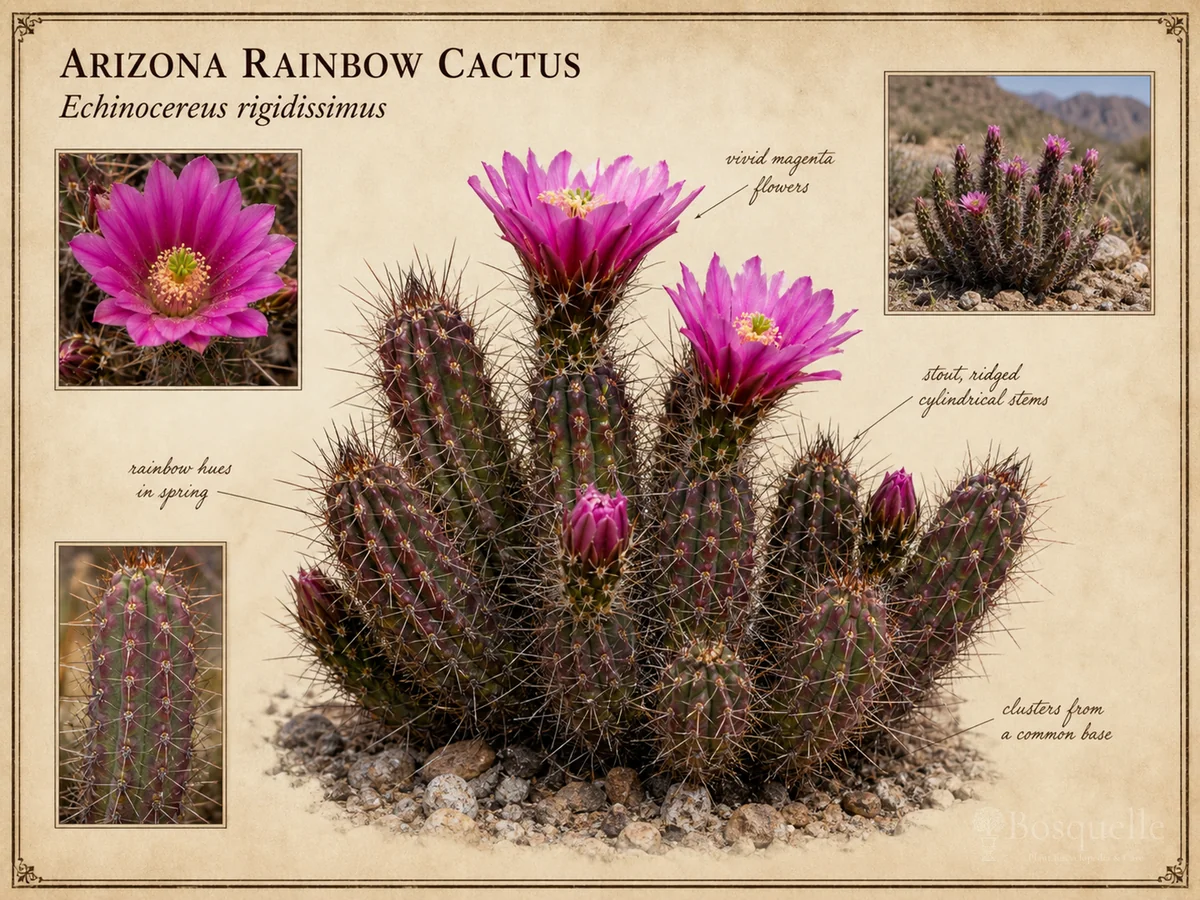 Arizona Rainbow Cactus (Echinocereus rigidissimus)