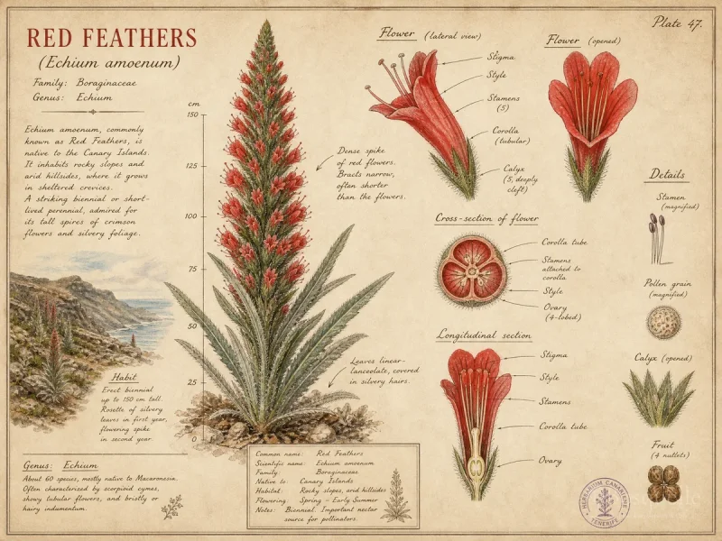 Red Feathers (Echium amoenum)