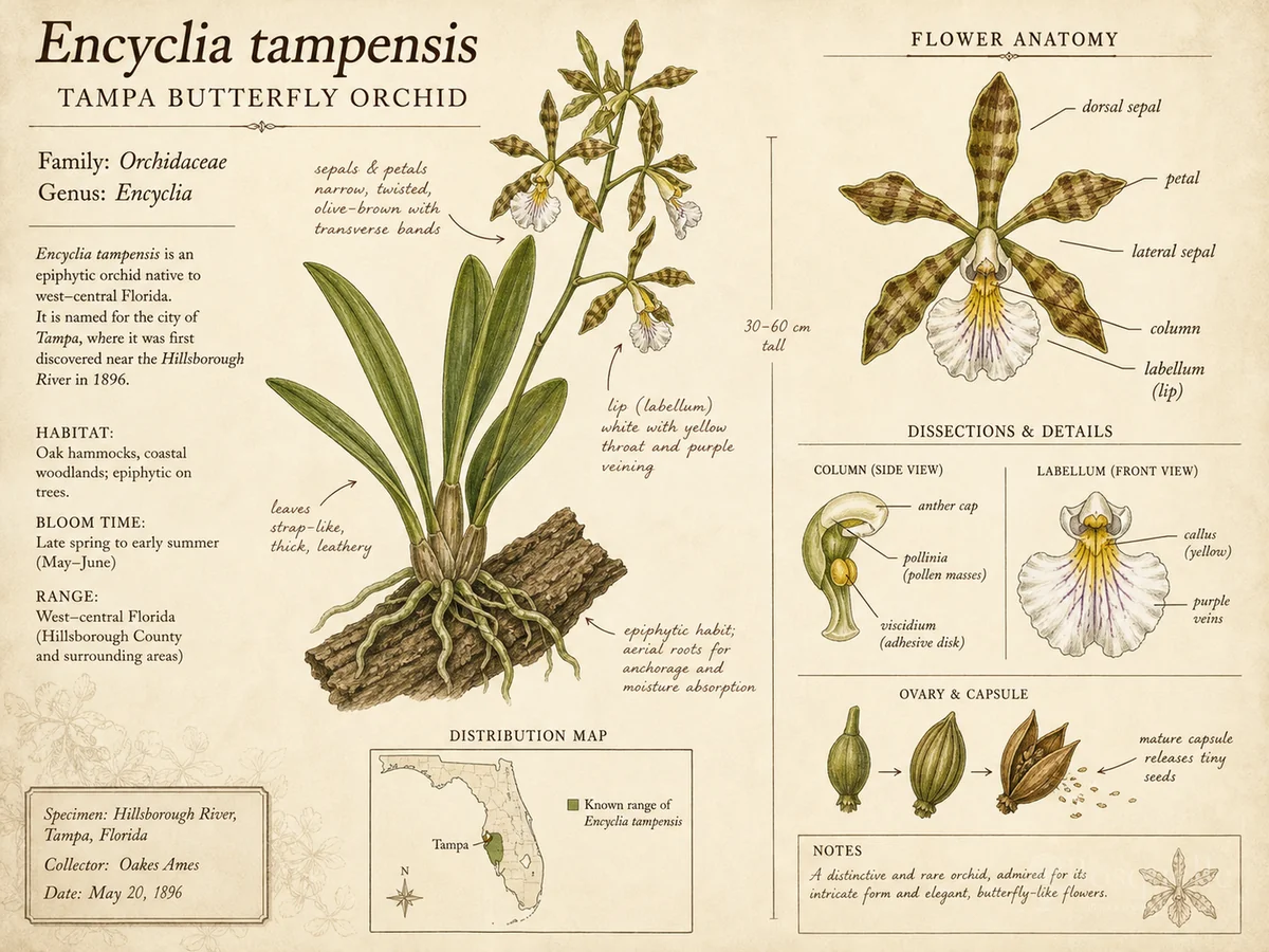 Tampa Butterfly Orchid (Encyclia tampensis)