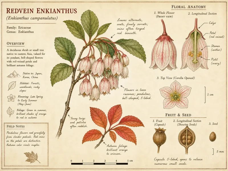 Redvein Enkianthus (Enkianthus campanulatus)