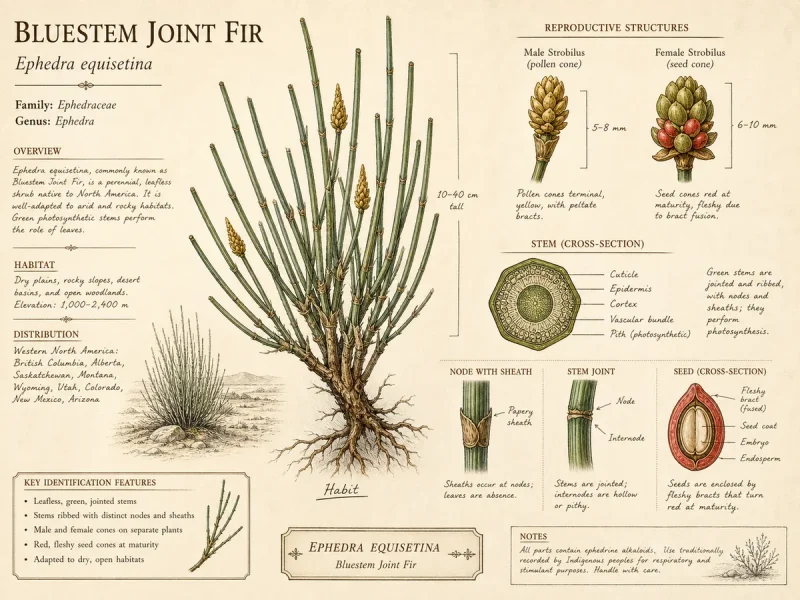 Bluestem Joint Fir (Ephedra equisetina)