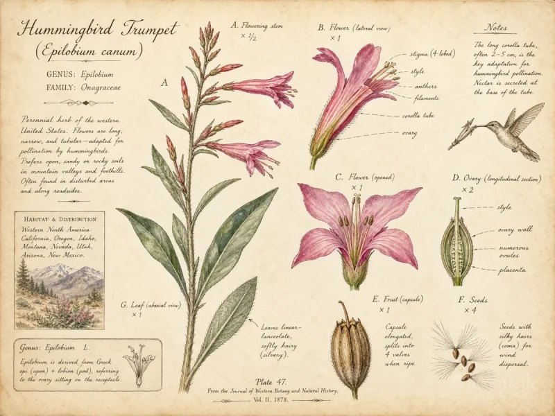 Hummingbird Trumpet (Epilobium canum)