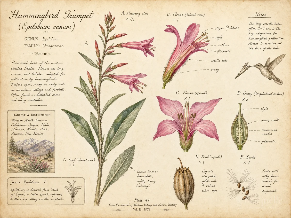 Hummingbird Trumpet (Epilobium canum)