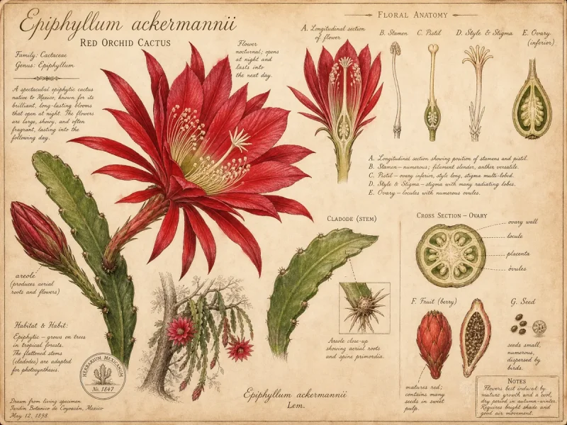 Red Orchid Cactus