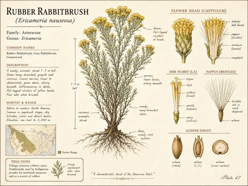 Rubber Rabbitbrush (Ericameria nauseosa)