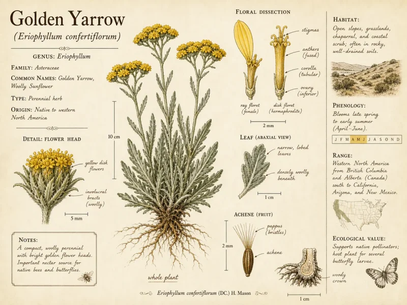 Golden Yarrow (Eriophyllum confertiflorum)