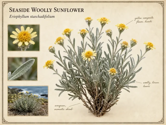 Seaside Woolly Sunflower (Eriophyllum staechadifolium)