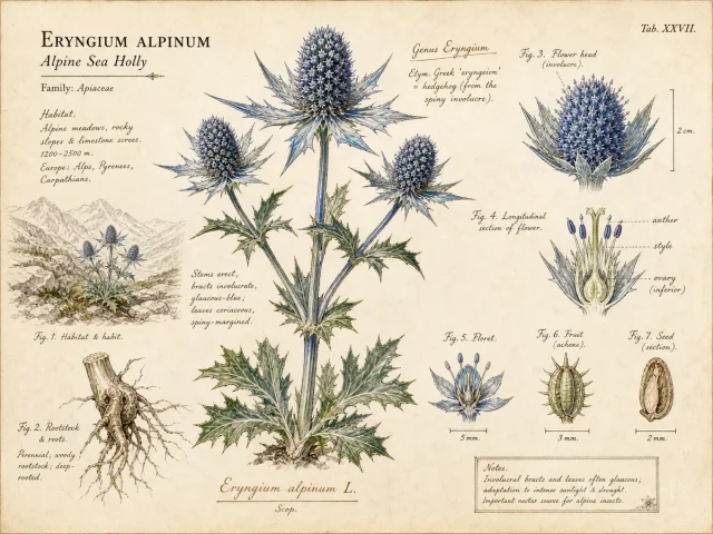 Alpine Sea Holly (Eryngium alpinum)