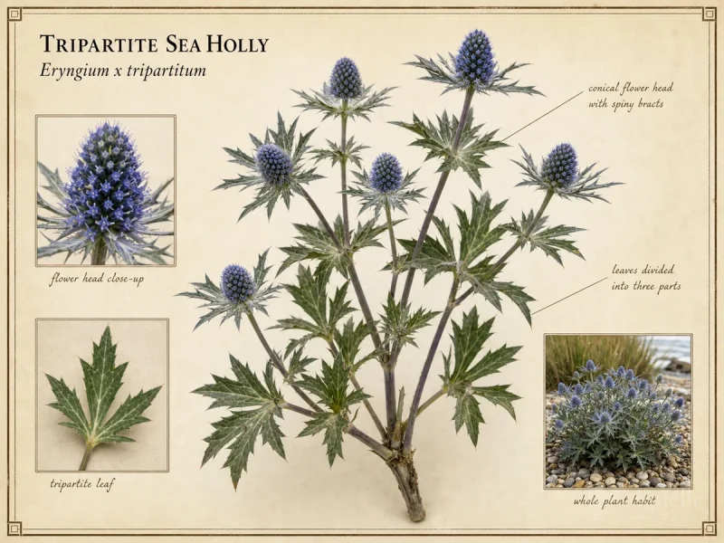 Tripartite Sea Holly (Eryngium x tripartitum)
