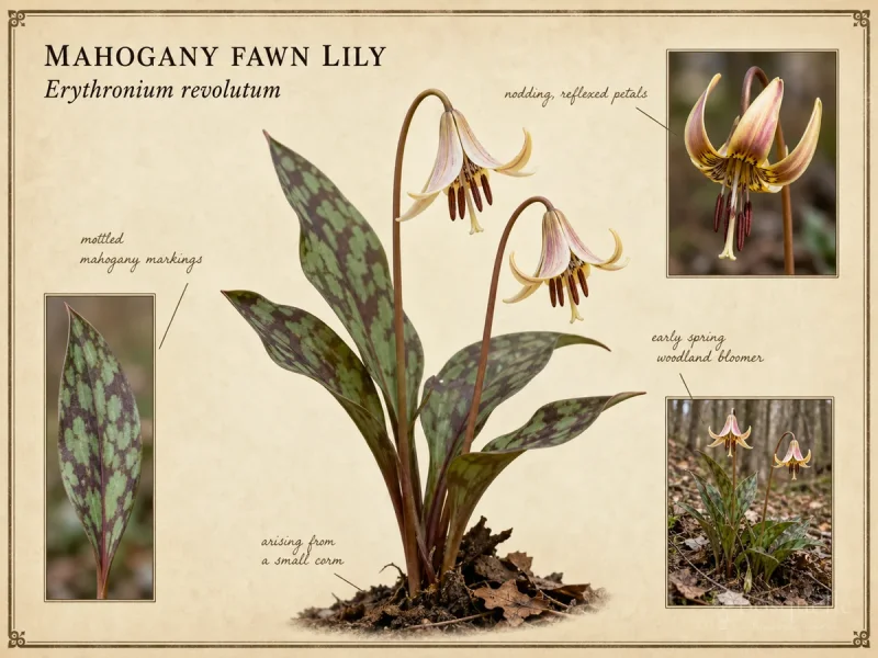 Mahogany Fawn Lily (Erythronium revolutum)