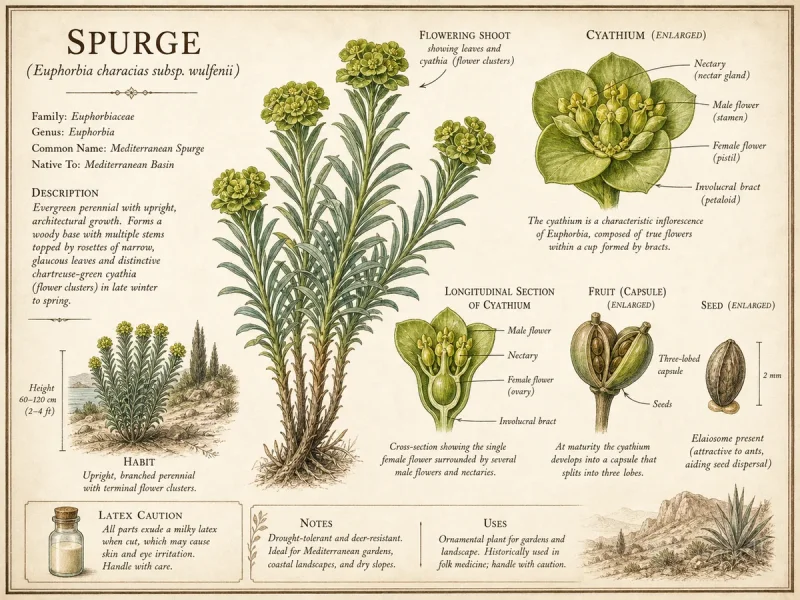Spurge (Euphorbia characias subsp. wulfenii)