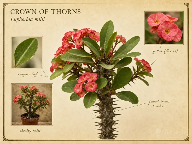 Crown Of Thorns (Euphorbia milii)