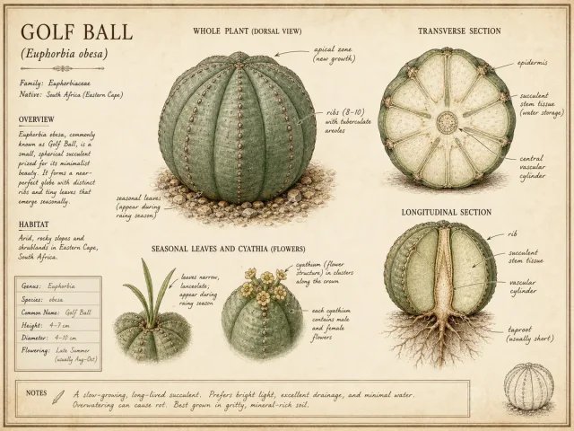 Golf Ball (Euphorbia obesa)