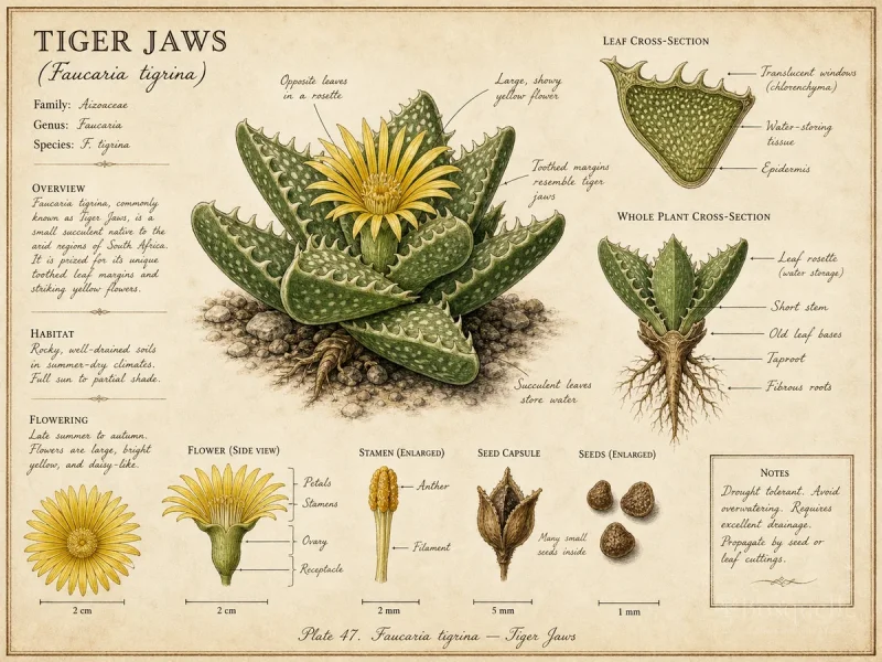 Tiger Jaws (Faucaria tigrina)
