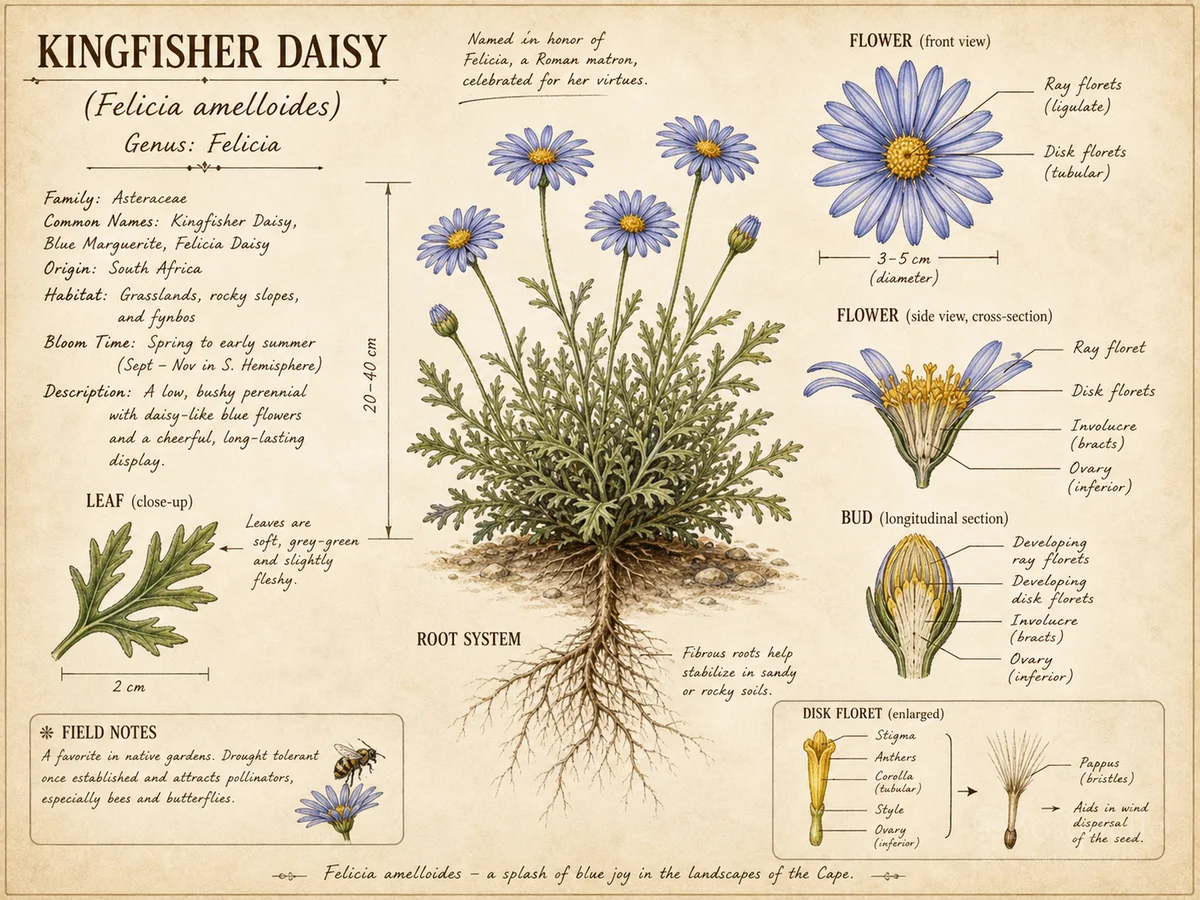 Kingfisher Daisy (Felicia amelloides)