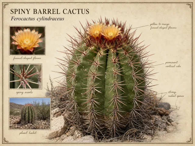 Spiny Barrel Cactus (Ferocactus cylindraceus)