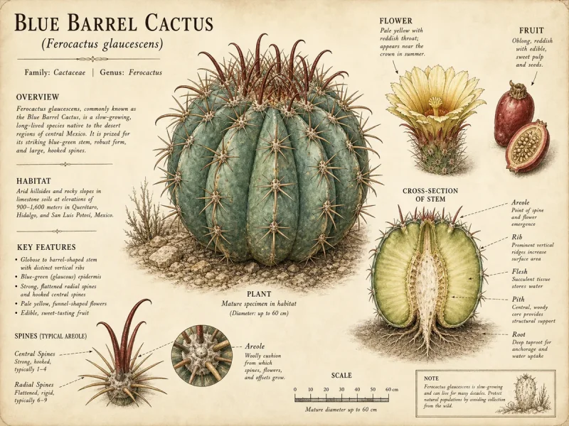 Blue Barrel Cactus