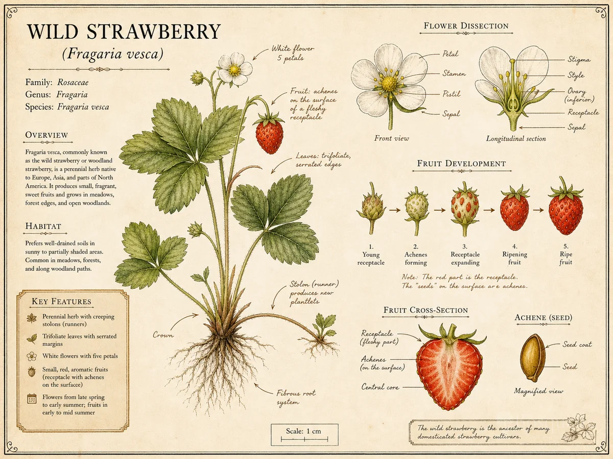 Wild Strawberry (Fragaria vesca)