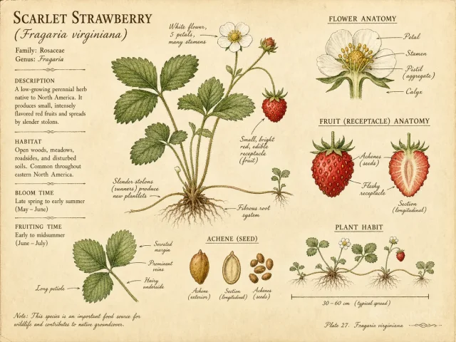 Scarlet Strawberry (Fragaria virginiana)