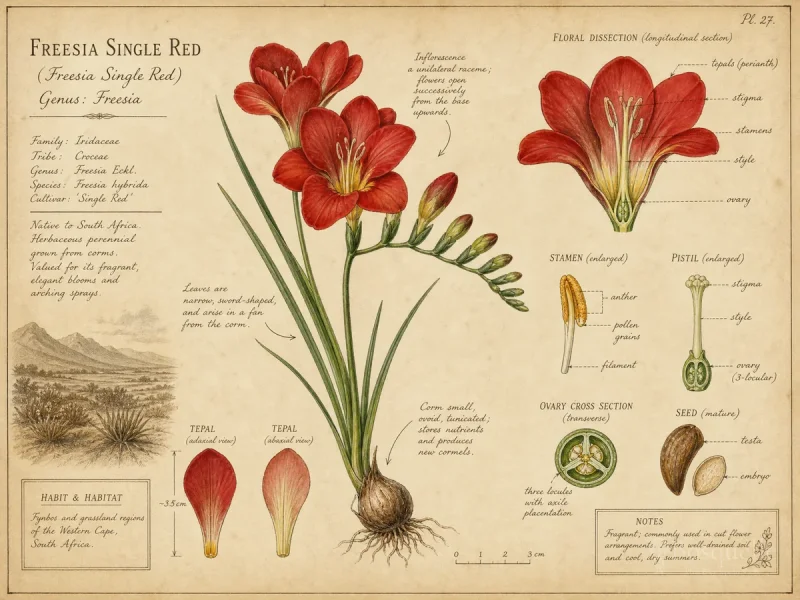 Freesia Single Red
