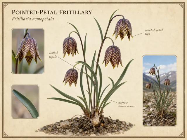 Pointed-Petal Fritillary (Fritillaria acmopetala)