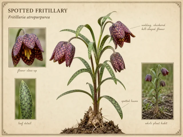 Spotted Fritillary (Fritillaria atropurpurea)