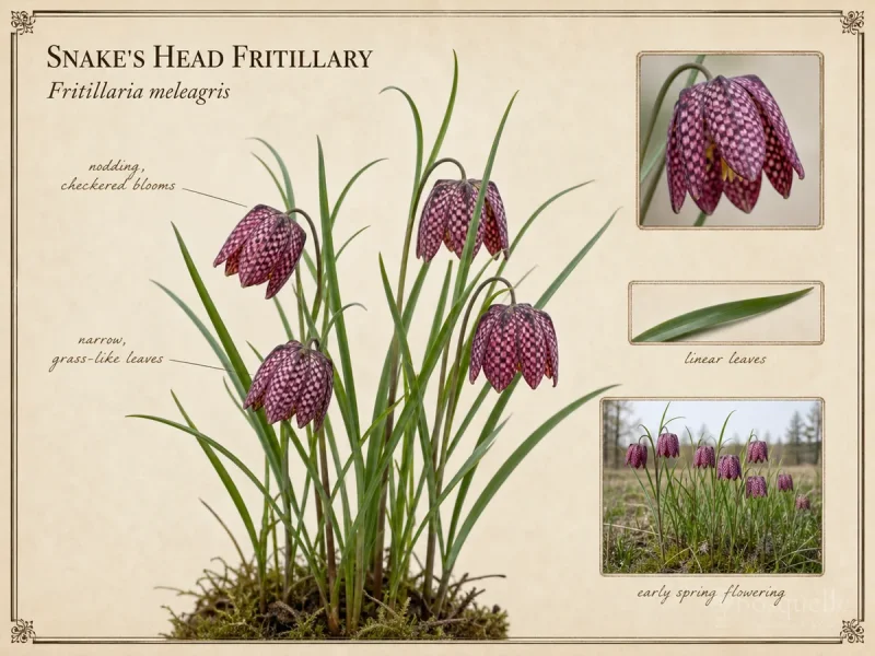 Snake’s Head Fritillary (Fritillaria meleagris)