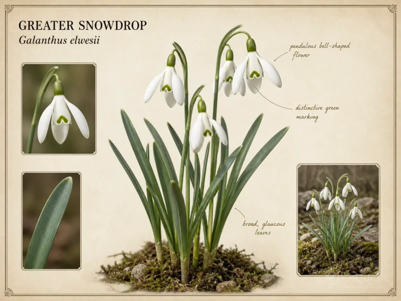 Greater Snowdrop (Galanthus elwesii)