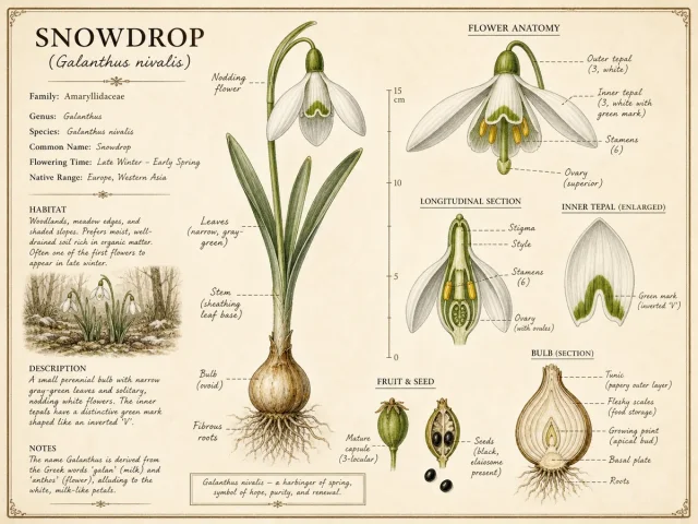 Snowdrop (Galanthus nivalis)
