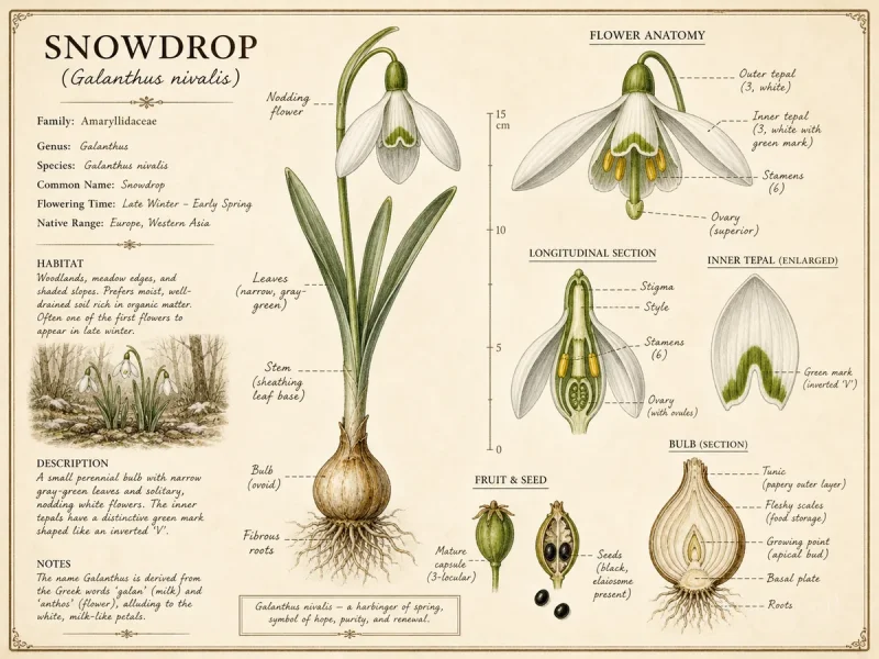 Snowdrop (Galanthus nivalis)