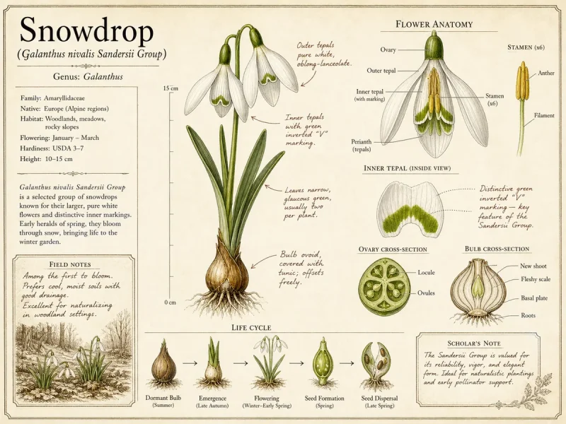Snowdrop (Galanthus nivalis Sandersii Group)